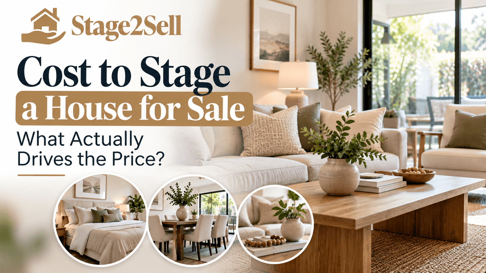 Stage2Sell home staging interior showing the cost to stage a house for sale and factors that affect house staging pricing